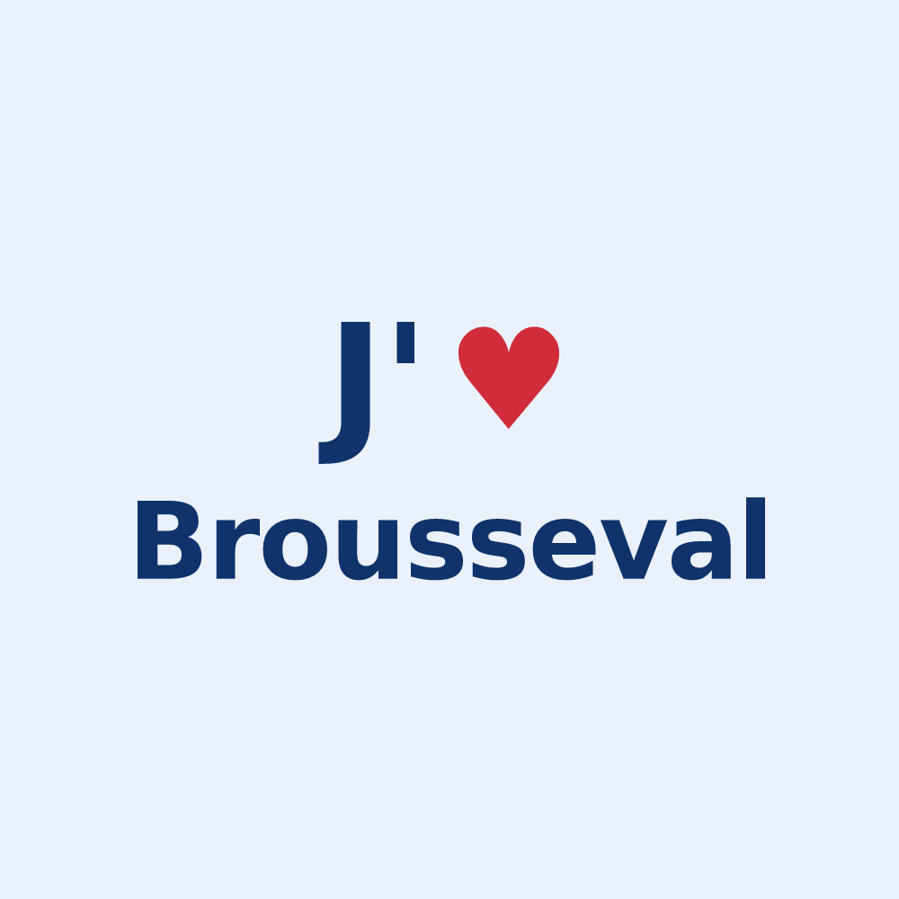 Sticker personnalisé Brousseval — design J'aime Brousseval