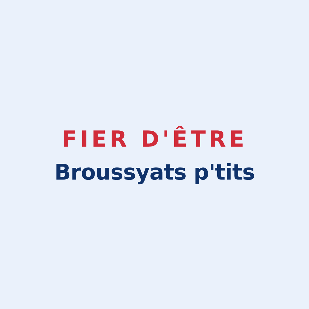 Sticker « Fier d'être Broussyats p'tits » — design pour Broussy-le-Petit
