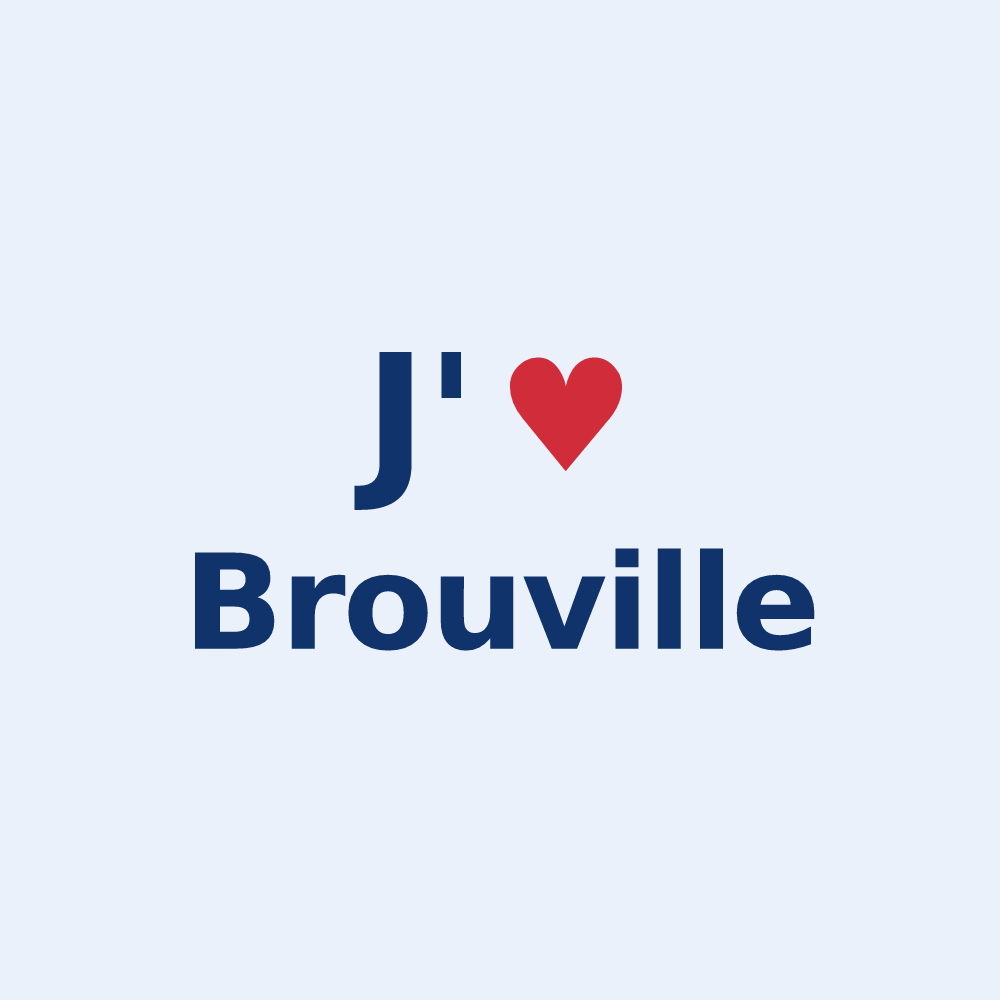 Sticker personnalisé Brouville — design J'aime Brouville