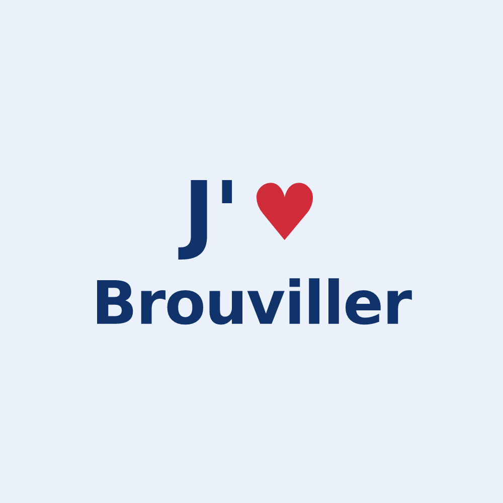 Sticker personnalisé Brouviller — design J'aime Brouviller