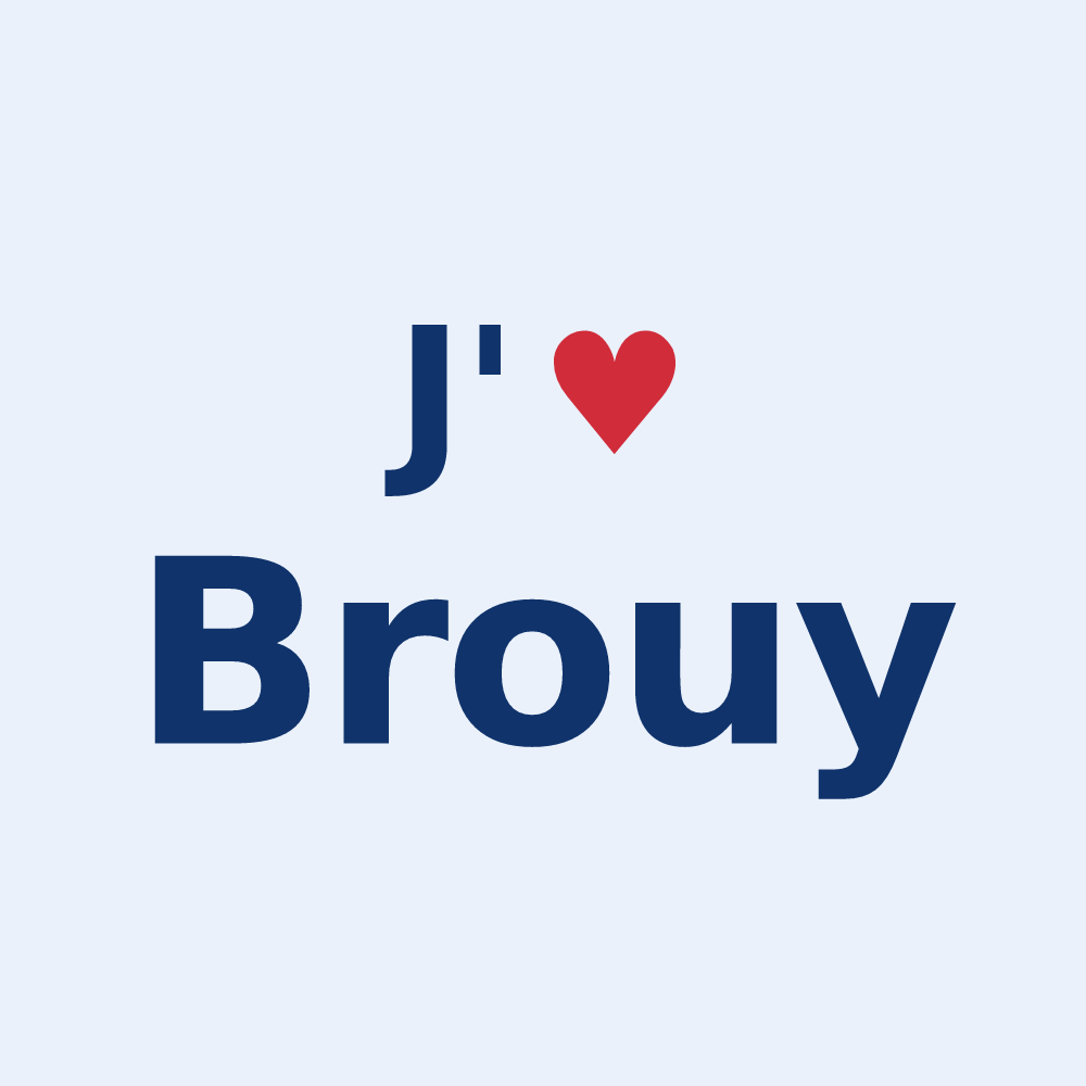 Sticker personnalisé Brouy — design J'aime Brouy