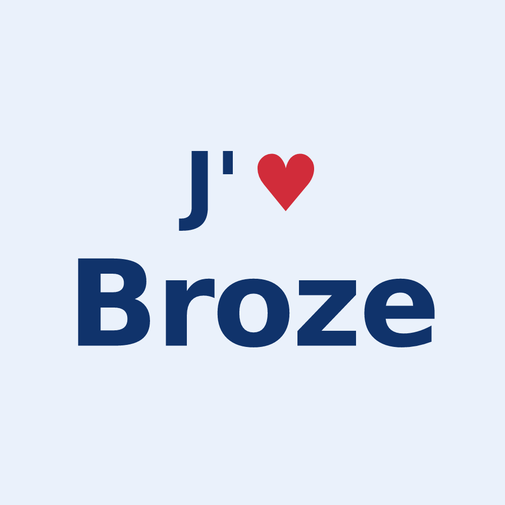 Sticker personnalisé Broze — design J'aime Broze