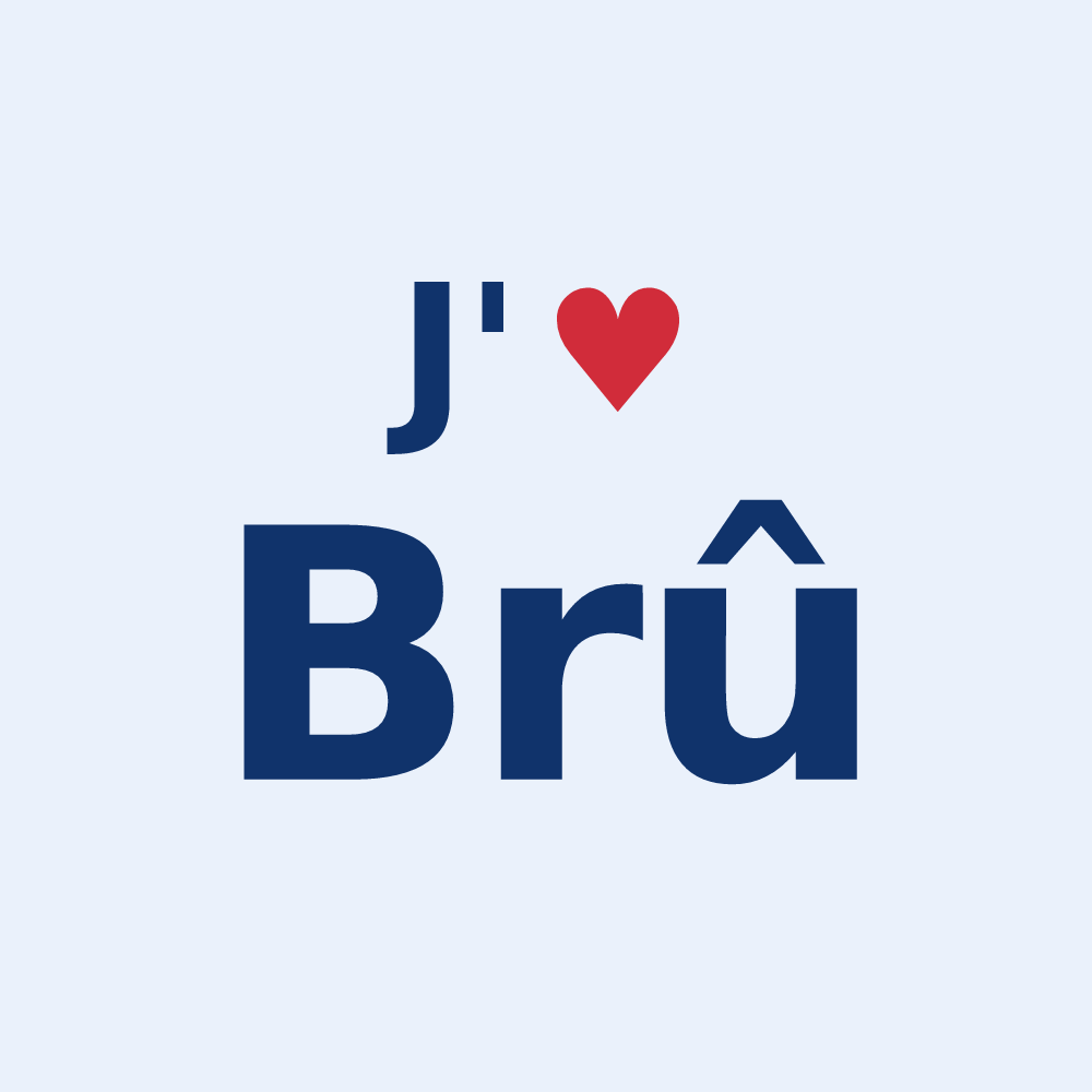 Sticker personnalisé Brû — design J'aime Brû