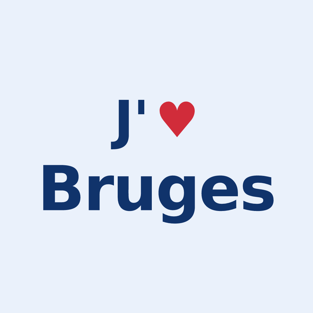 Sticker personnalisé Bruges — design J'aime Bruges
