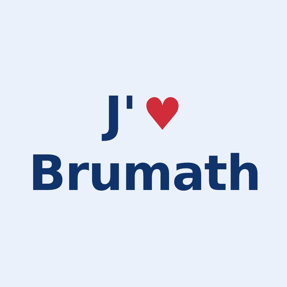 Sticker personnalisé Brumath — design J'aime Brumath