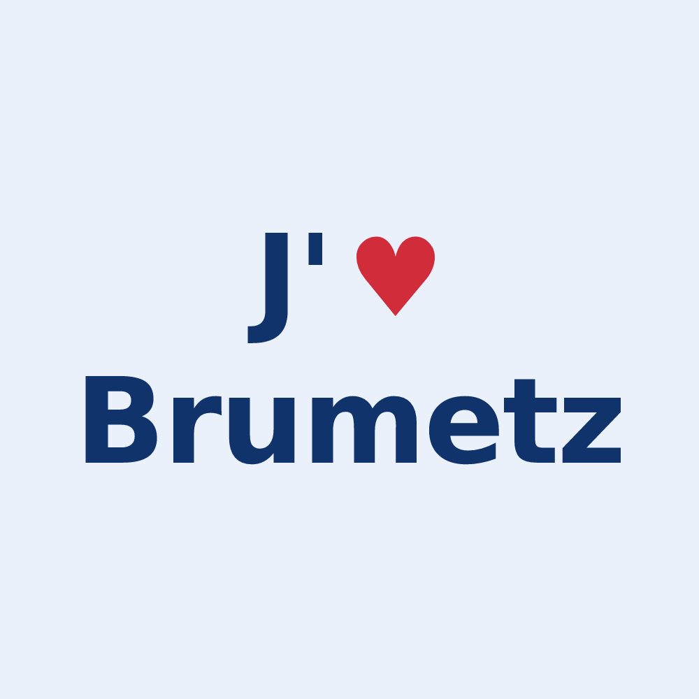 Sticker personnalisé Brumetz — design J'aime Brumetz