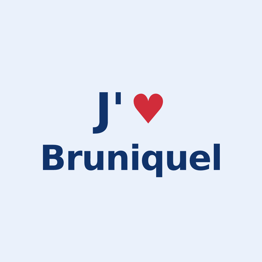 Sticker personnalisé Bruniquel — design J'aime Bruniquel