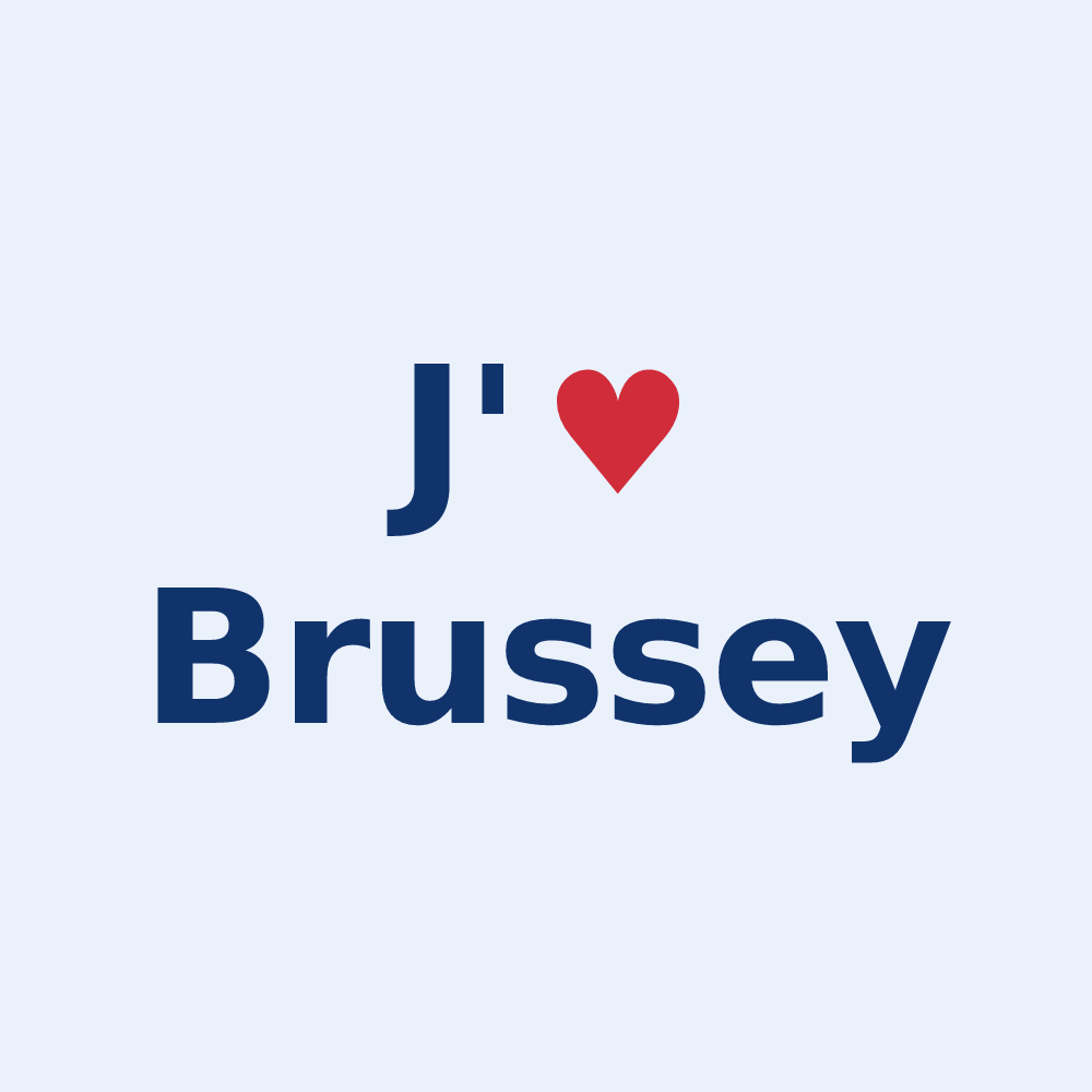 Sticker personnalisé Brussey — design J'aime Brussey