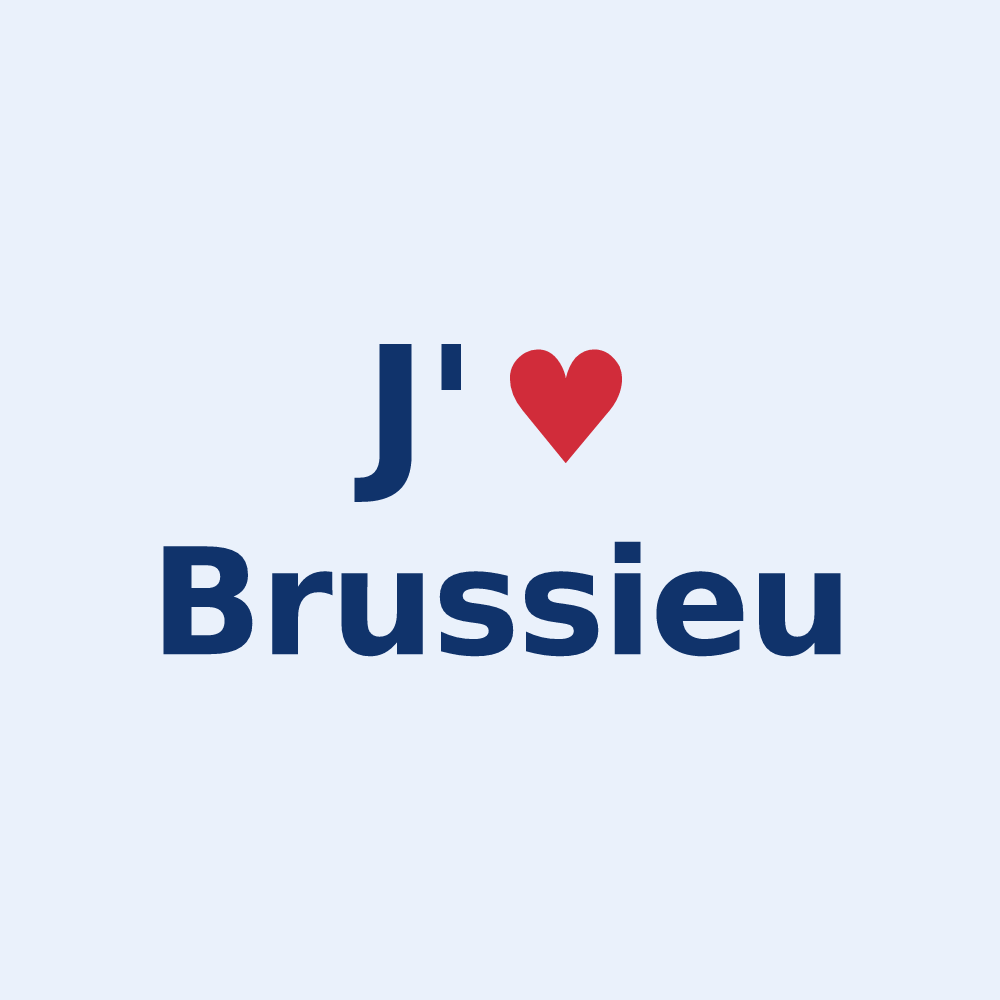 Sticker personnalisé Brussieu — design J'aime Brussieu