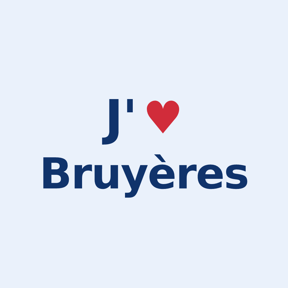 Sticker personnalisé Bruyères — design J'aime Bruyères