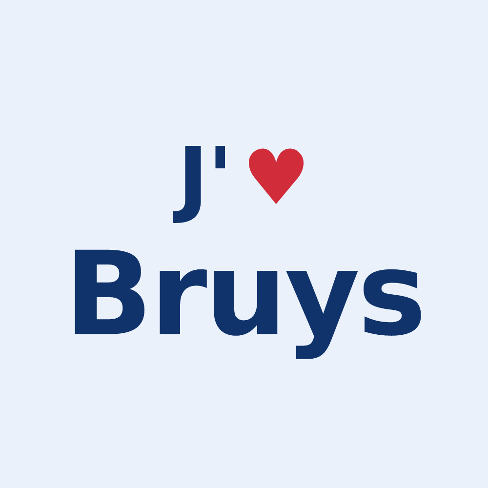 Sticker personnalisé Bruys — design J'aime Bruys