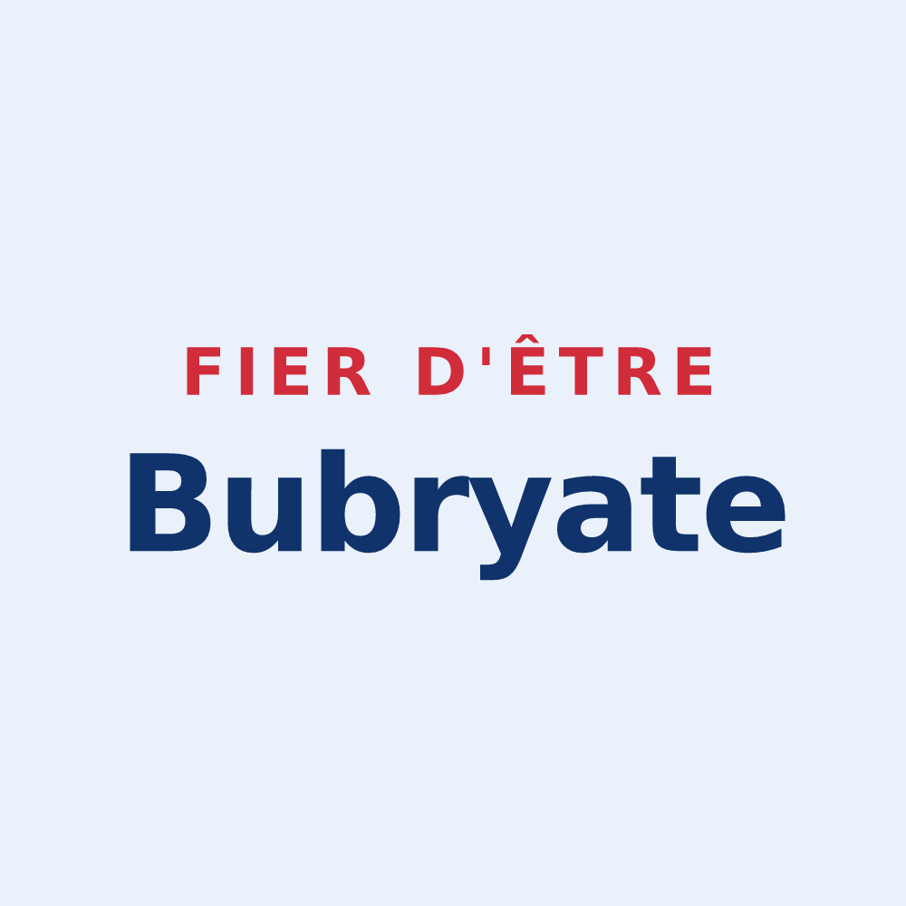 Sticker « Fier d'être Bubryate » — design pour Bubry