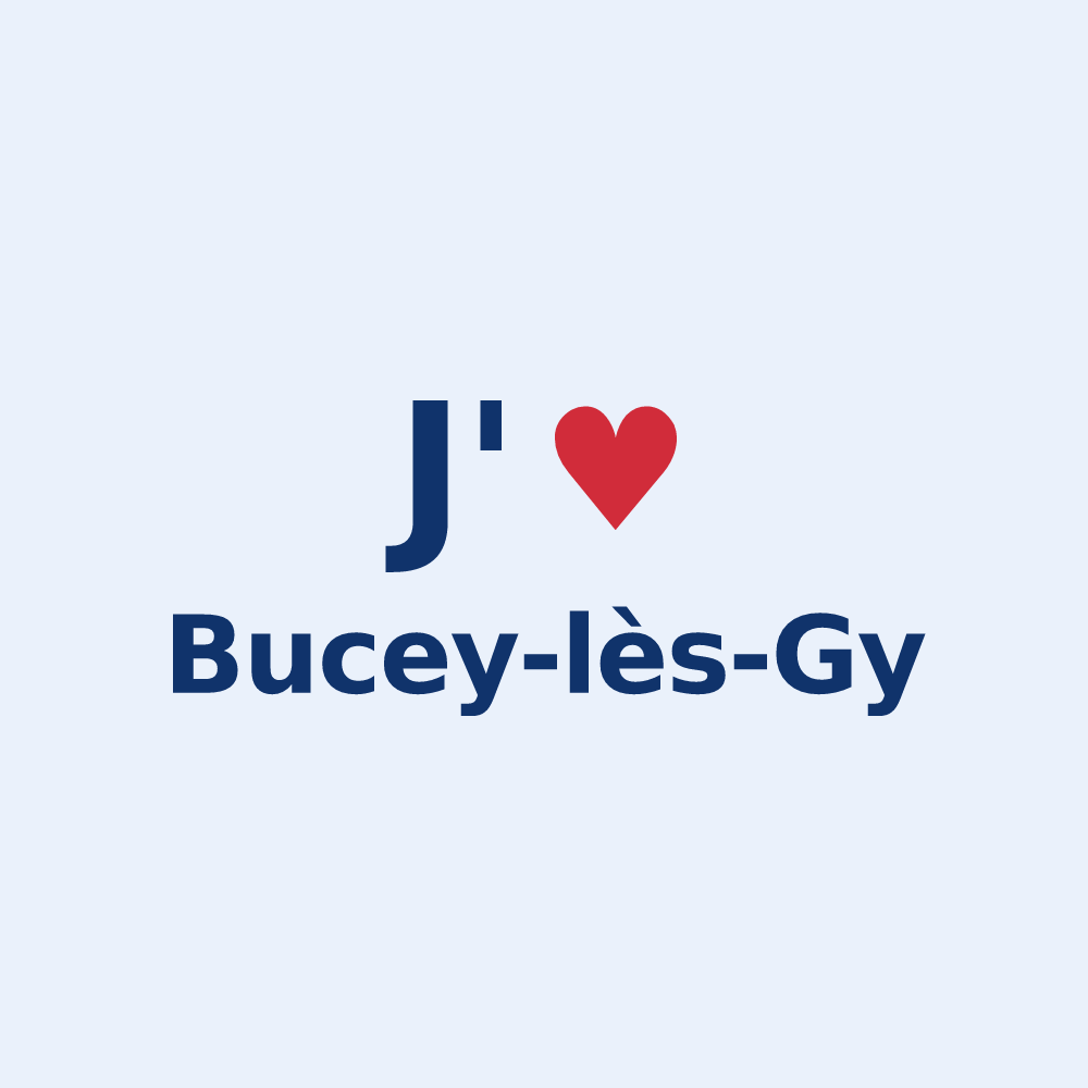 Sticker personnalisé Bucey-lès-Gy — design J'aime Bucey-lès-Gy