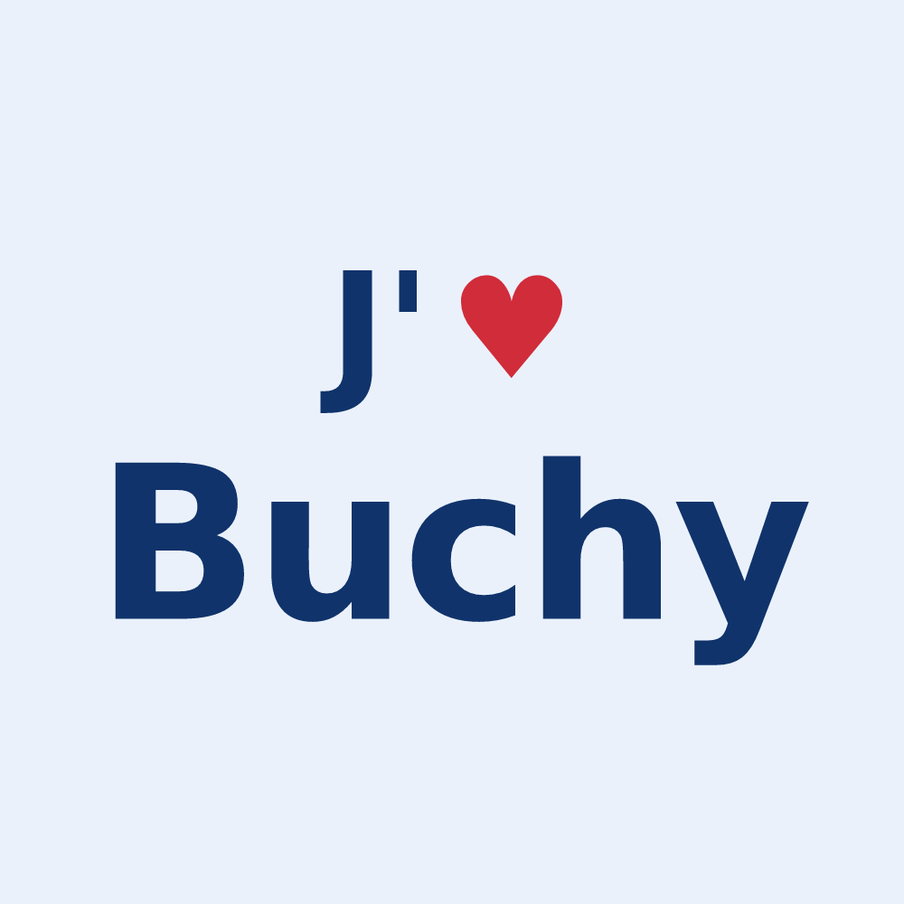 Sticker personnalisé Buchy — design J'aime Buchy