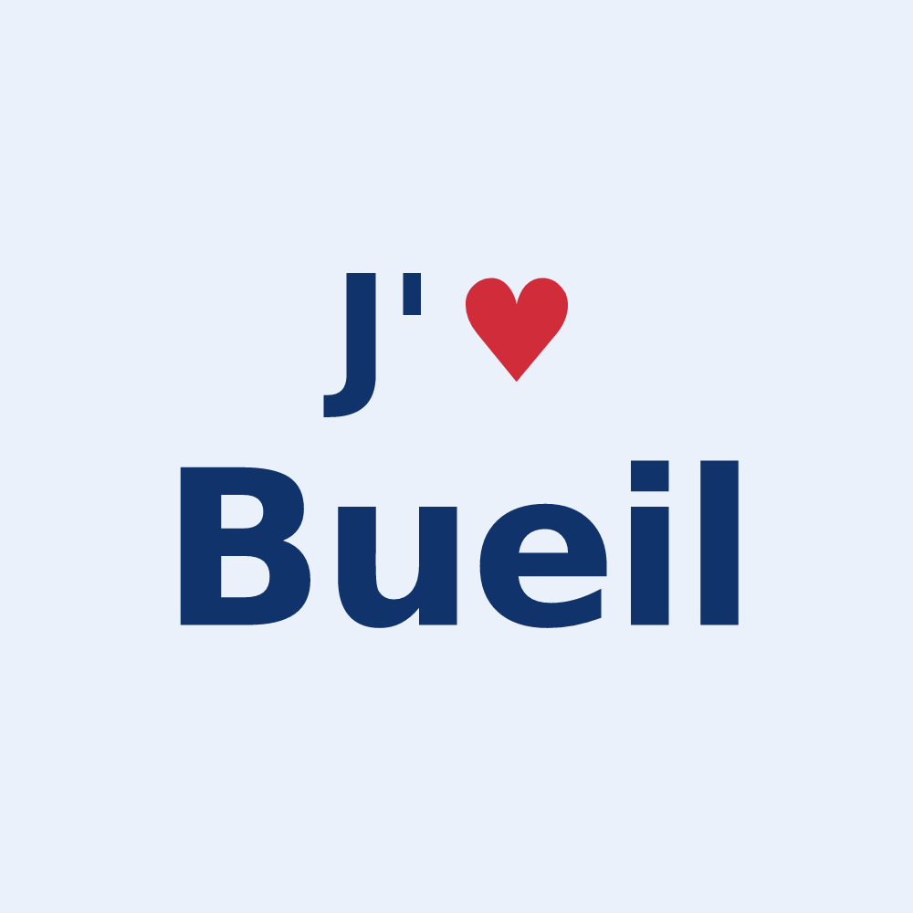 Sticker personnalisé Bueil — design J'aime Bueil