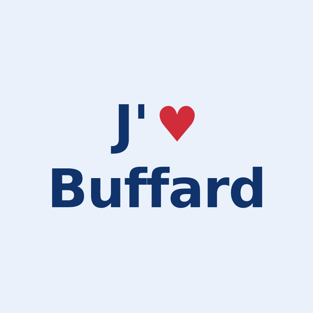 Sticker personnalisé Buffard — design J'aime Buffard