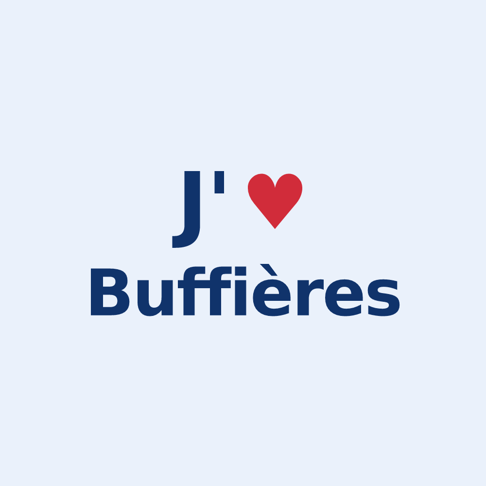 Sticker personnalisé Buffières — design J'aime Buffières