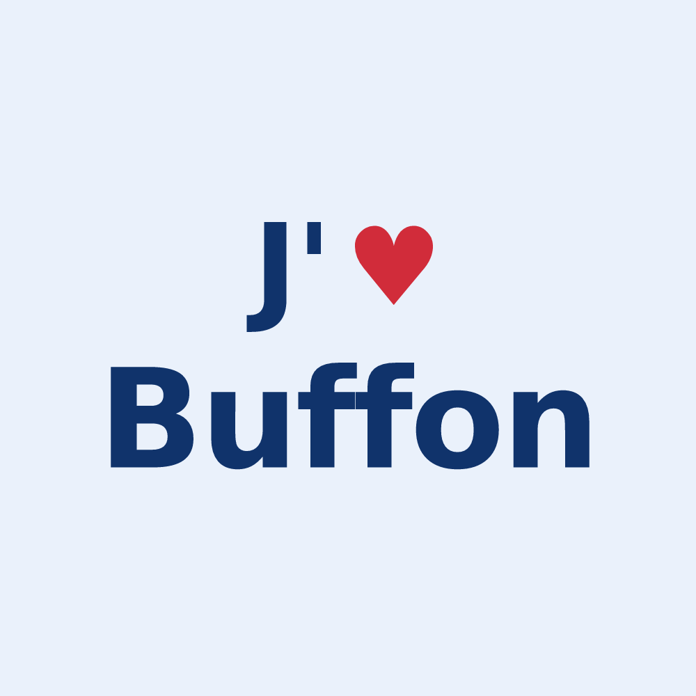 Sticker personnalisé Buffon — design J'aime Buffon