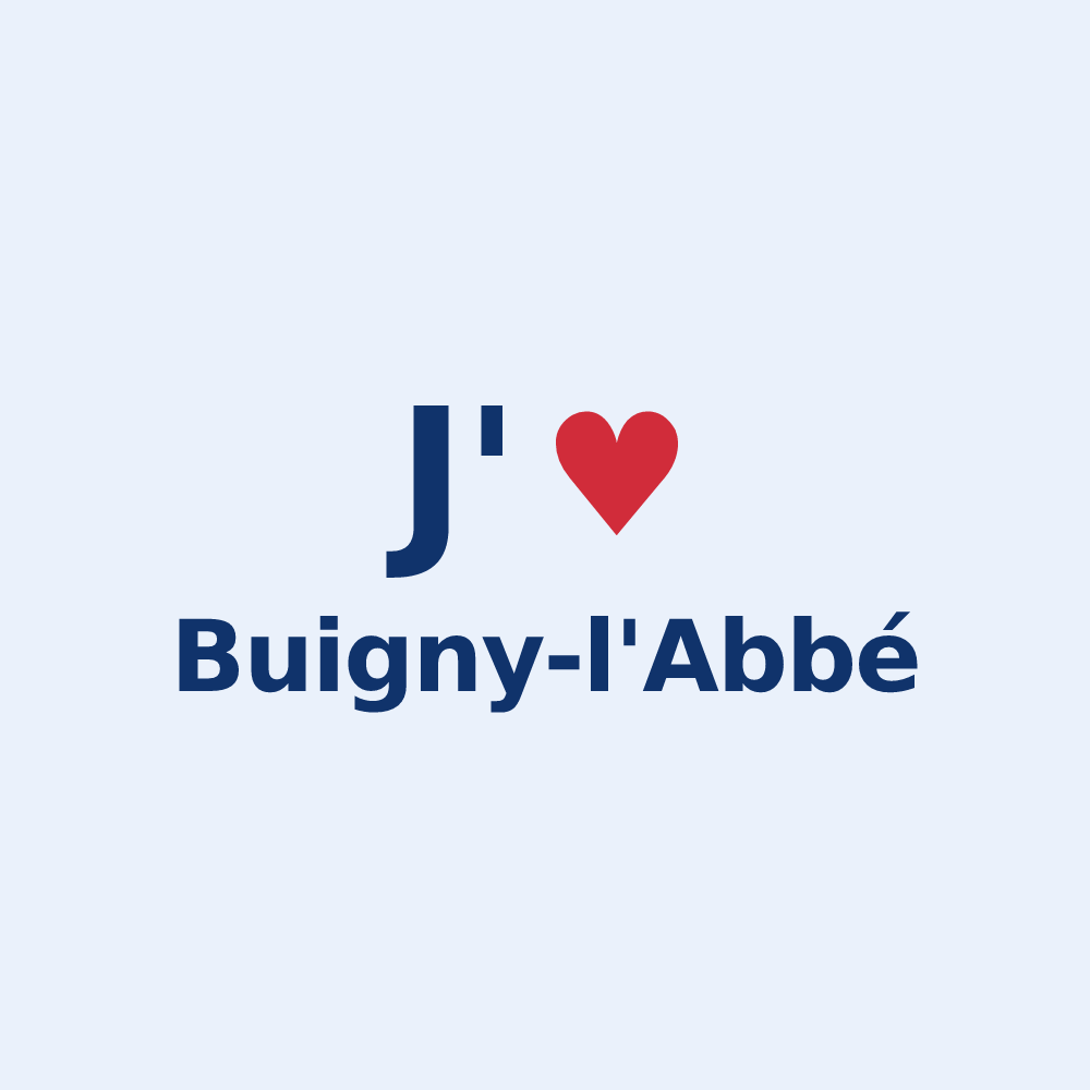 Sticker personnalisé Buigny-l'Abbé — design J'aime Buigny-l'Abbé