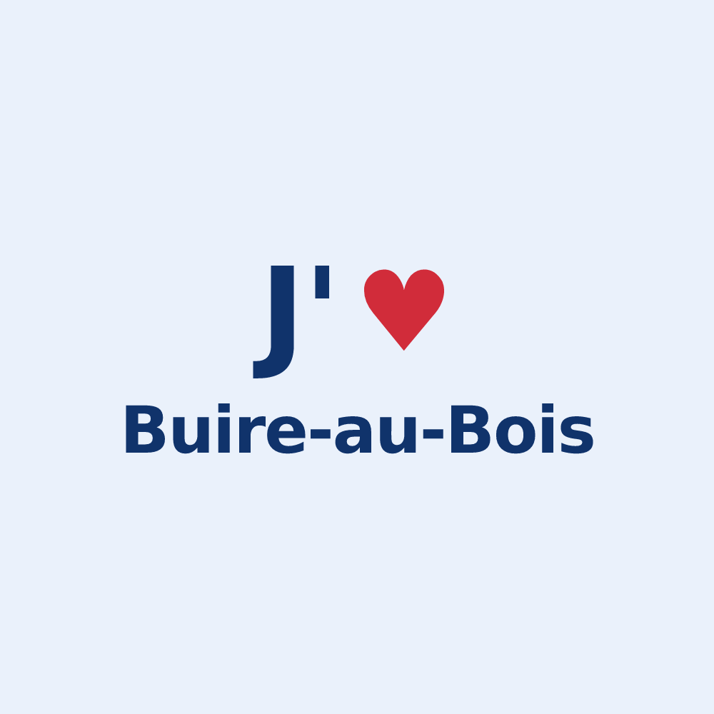 Sticker personnalisé Buire-au-Bois — design J'aime Buire-au-Bois
