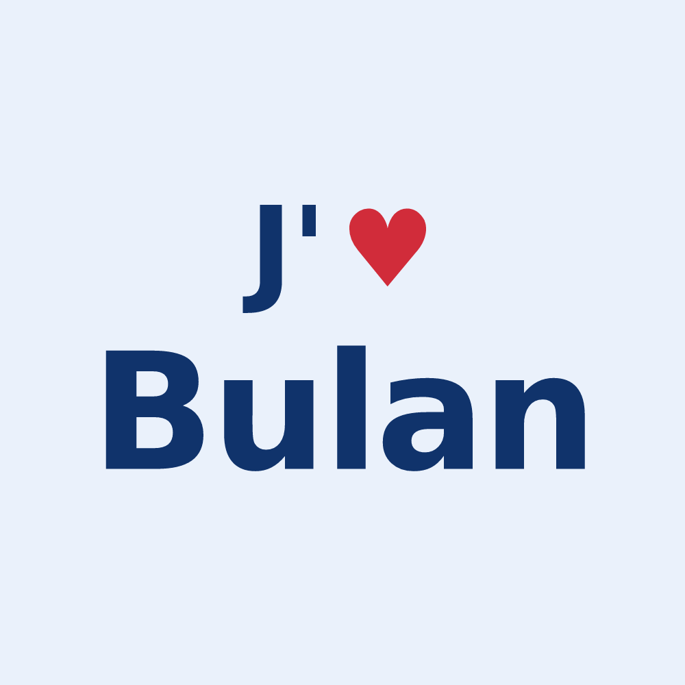 Sticker personnalisé Bulan — design J'aime Bulan