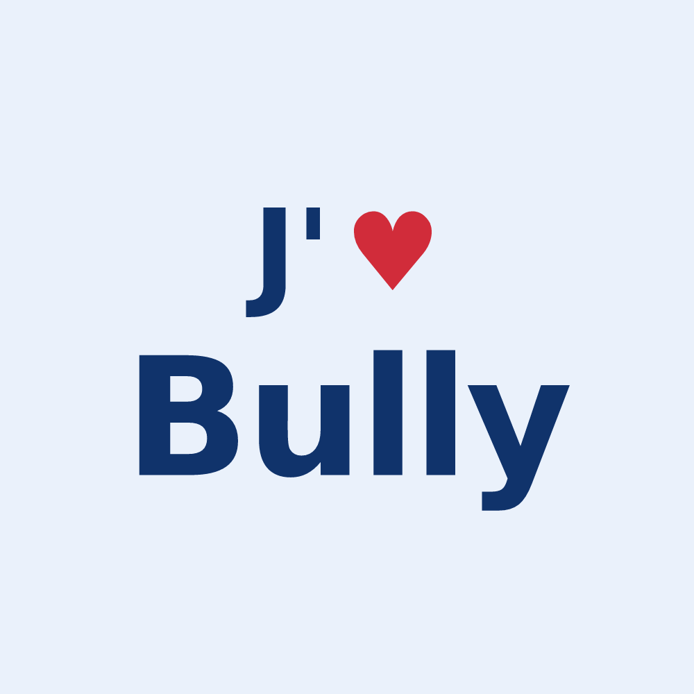 Sticker personnalisé Bully — design « J'aime Bully » imprimé sur le sticker