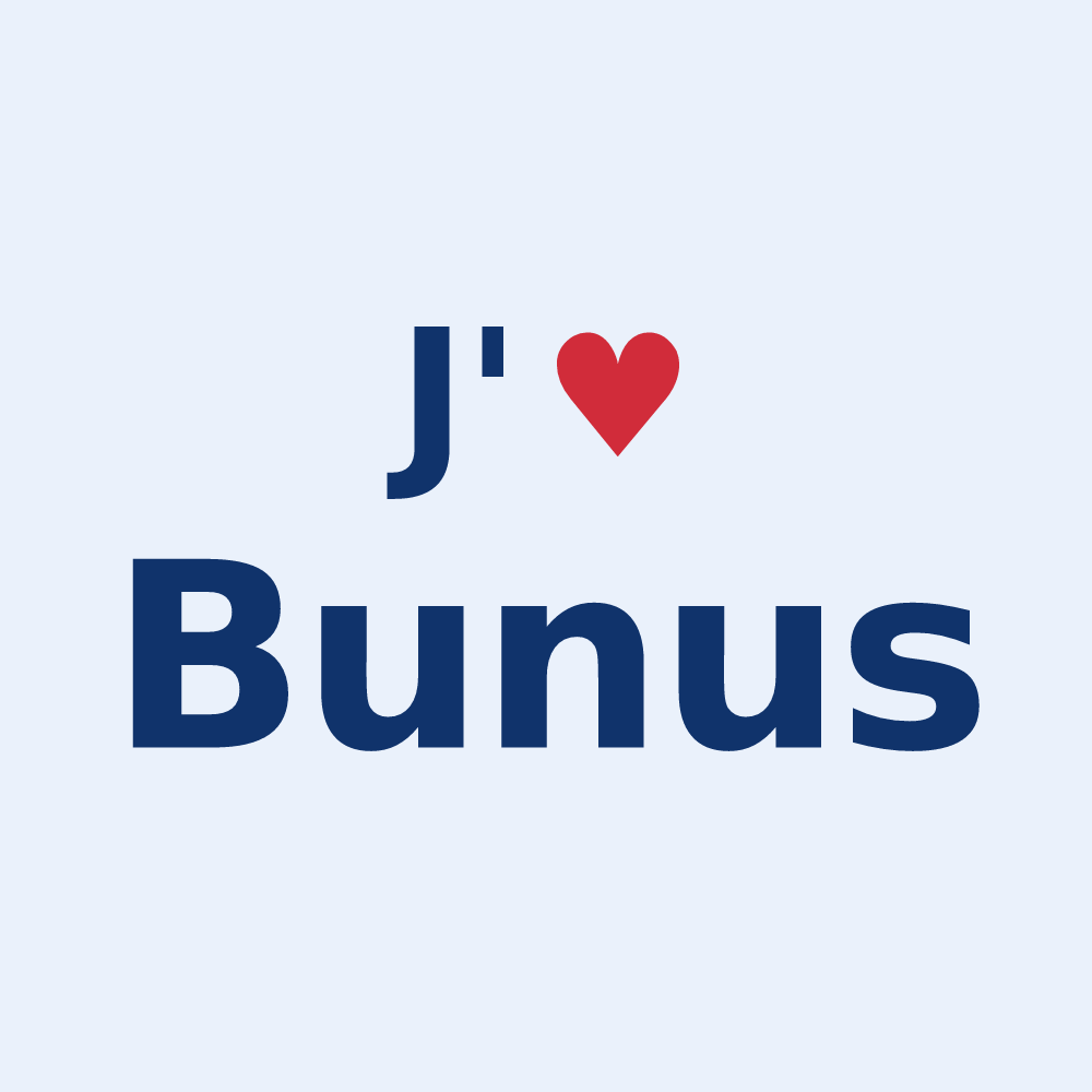 Sticker personnalisé Bunus — design J'aime Bunus