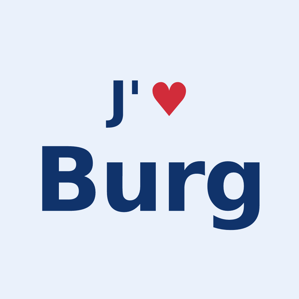 Sticker personnalisé Burg — design J'aime Burg