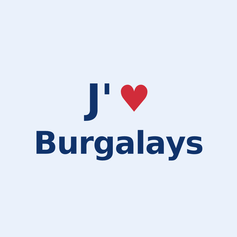Sticker personnalisé Burgalays — design J'aime Burgalays