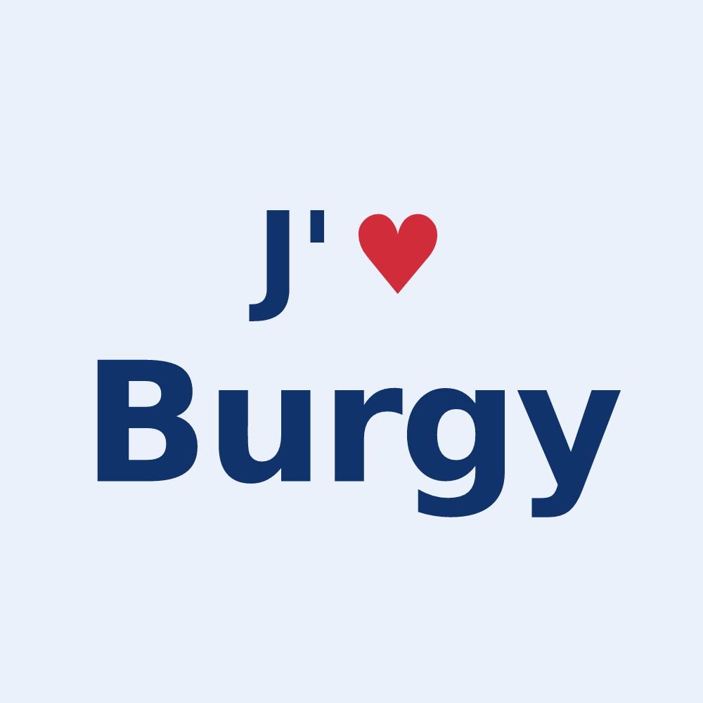Sticker personnalisé Burgy — design J'aime Burgy