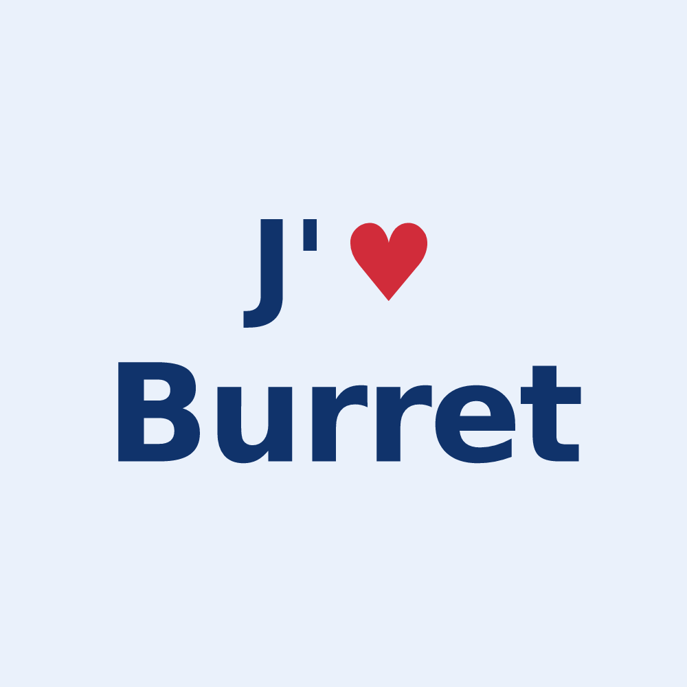 Sticker personnalisé Burret — design J'aime Burret