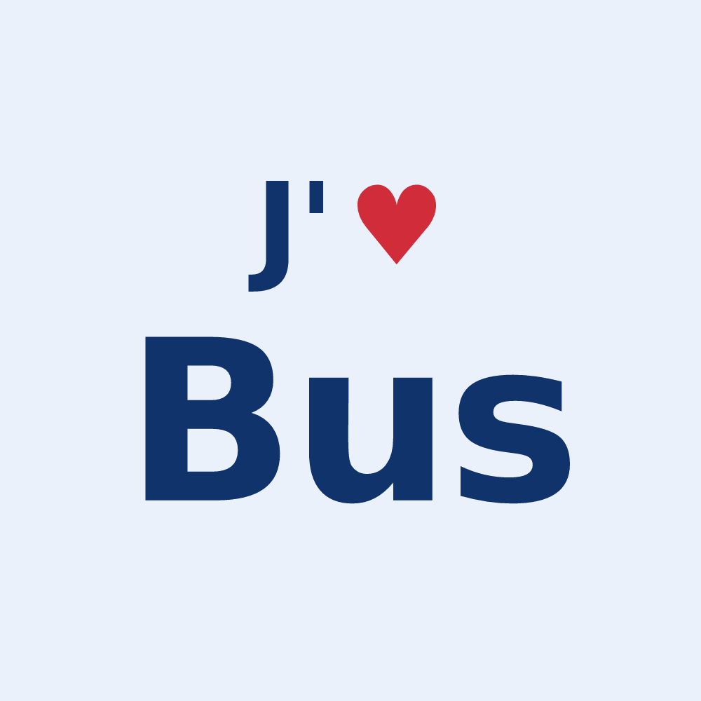Sticker personnalisé Bus — design J'aime Bus