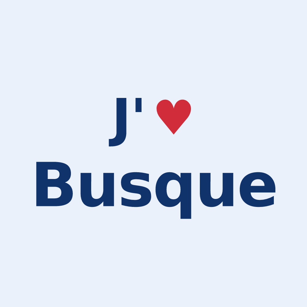Sticker personnalisé Busque — design J'aime Busque