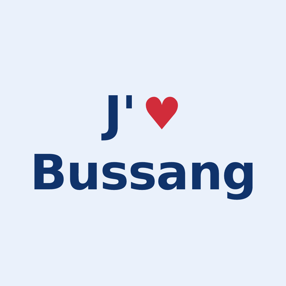 Sticker personnalisé Bussang — design J'aime Bussang