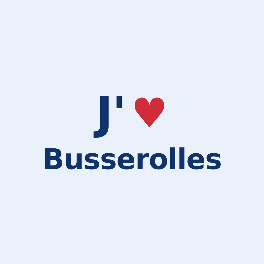 Sticker personnalisé Busserolles — design J'aime Busserolles