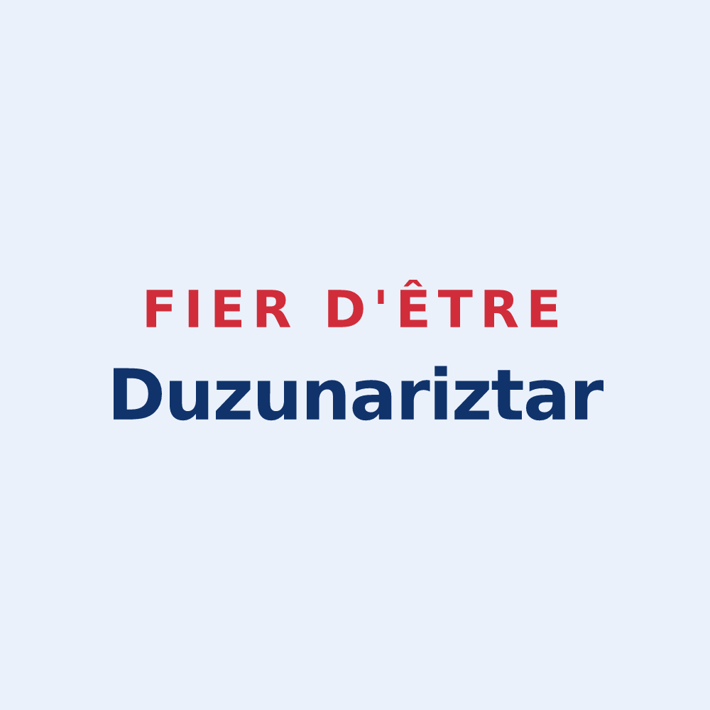 Sticker « Fier d'être Duzunariztar » — design pour Bussunarits-Sarrasquette