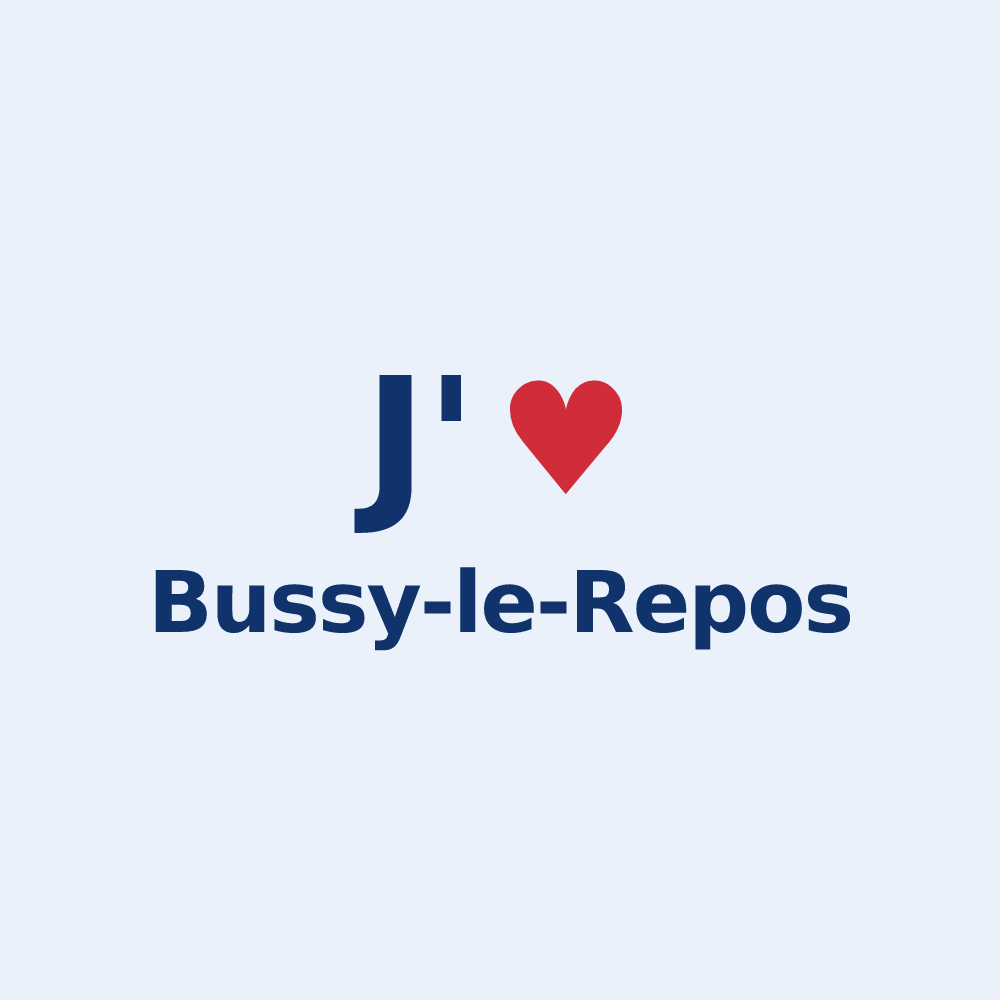 Sticker personnalisé Bussy-le-Repos — design J'aime Bussy-le-Repos