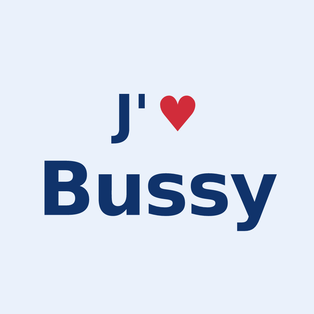 Sticker personnalisé Bussy — design J'aime Bussy