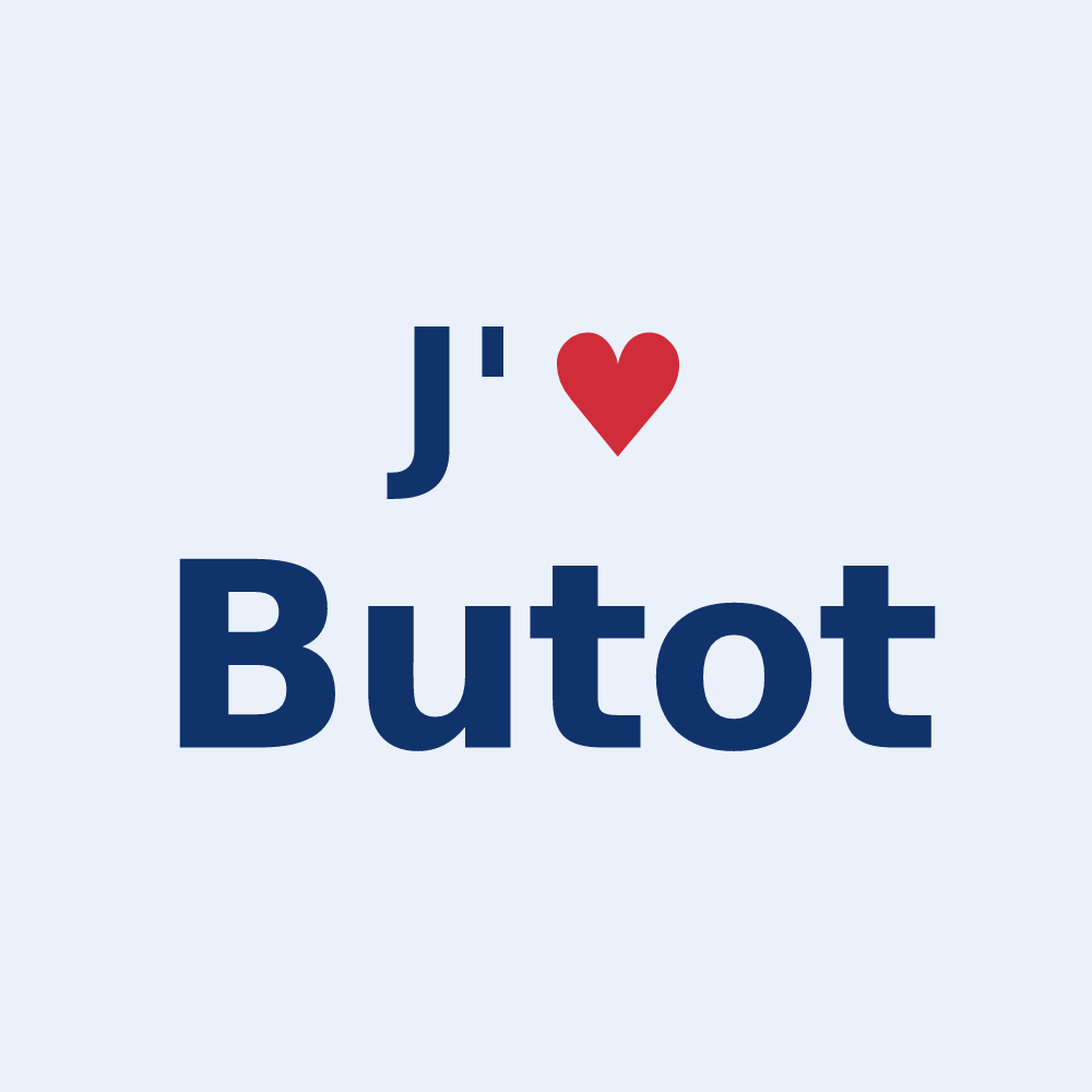 Sticker personnalisé Butot — design J'aime Butot