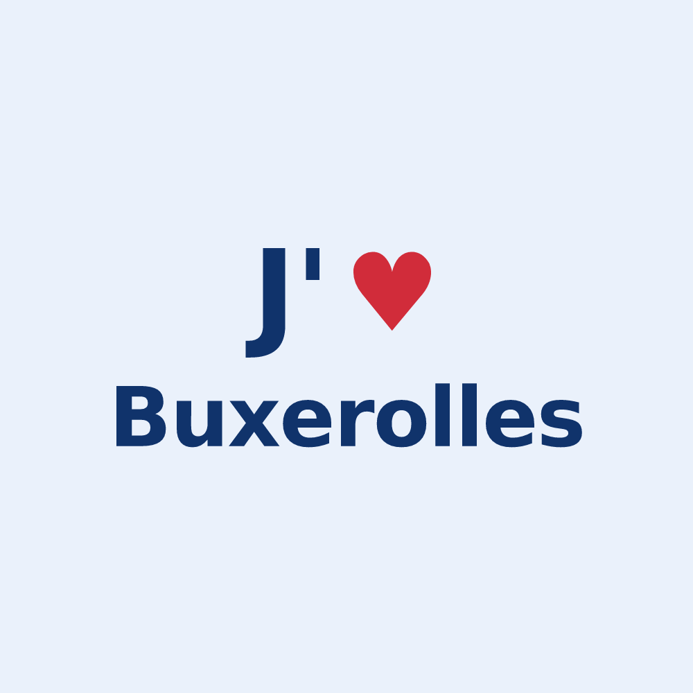 Sticker personnalisé Buxerolles — design J'aime Buxerolles