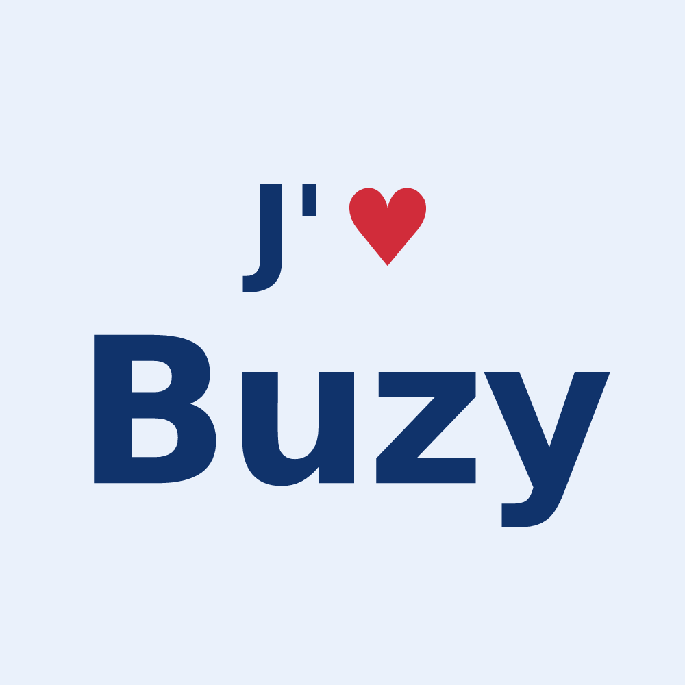 Sticker personnalisé Buzy — design J'aime Buzy