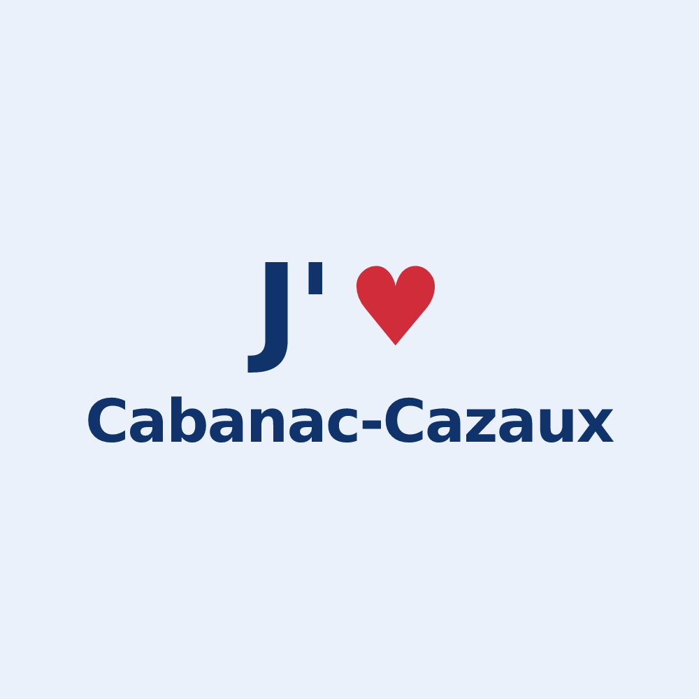Sticker personnalisé Cabanac-Cazaux — design J'aime Cabanac-Cazaux