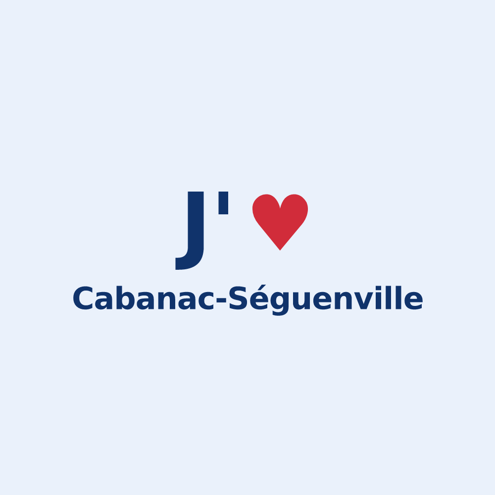 Sticker personnalisé Cabanac-Séguenville — design J'aime Cabanac-Séguenville