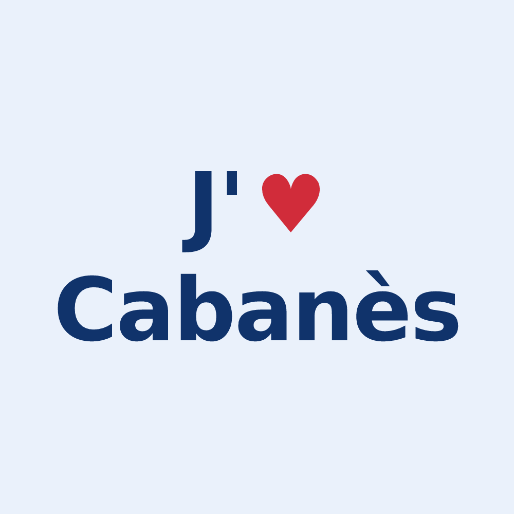 Sticker personnalisé Cabanès — design « J'aime Cabanès » imprimé sur le sticker