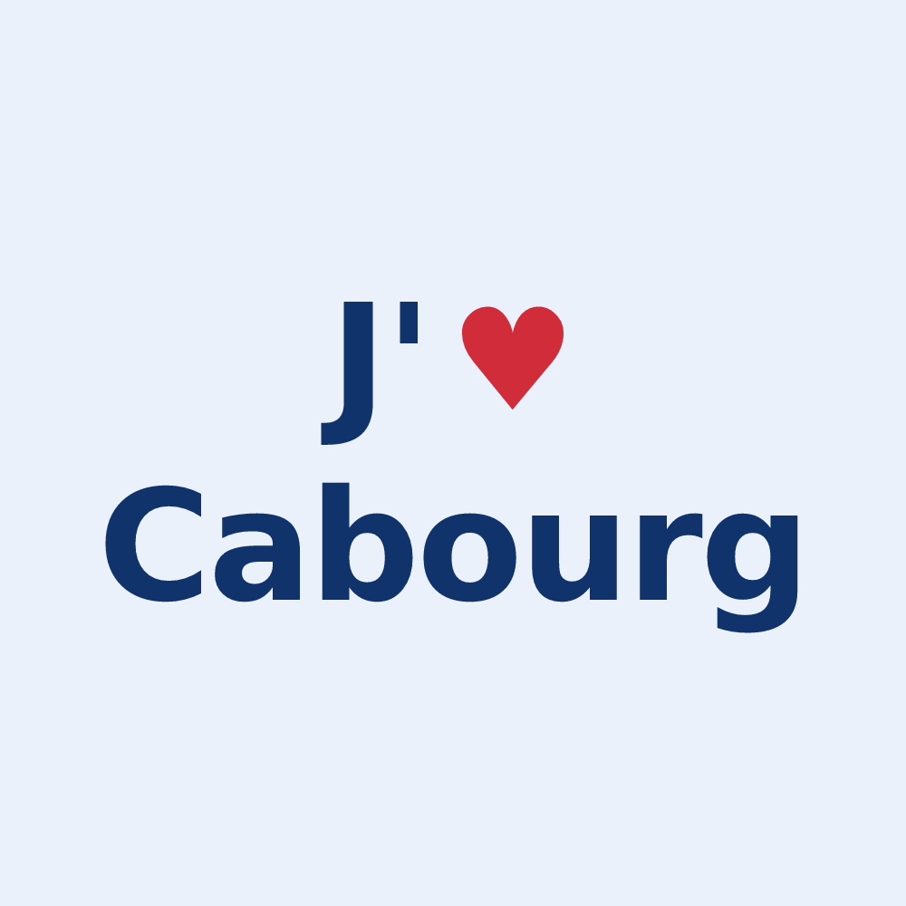 Sticker personnalisé Cabourg — design J'aime Cabourg