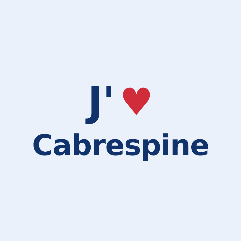 Sticker personnalisé Cabrespine — design J'aime Cabrespine
