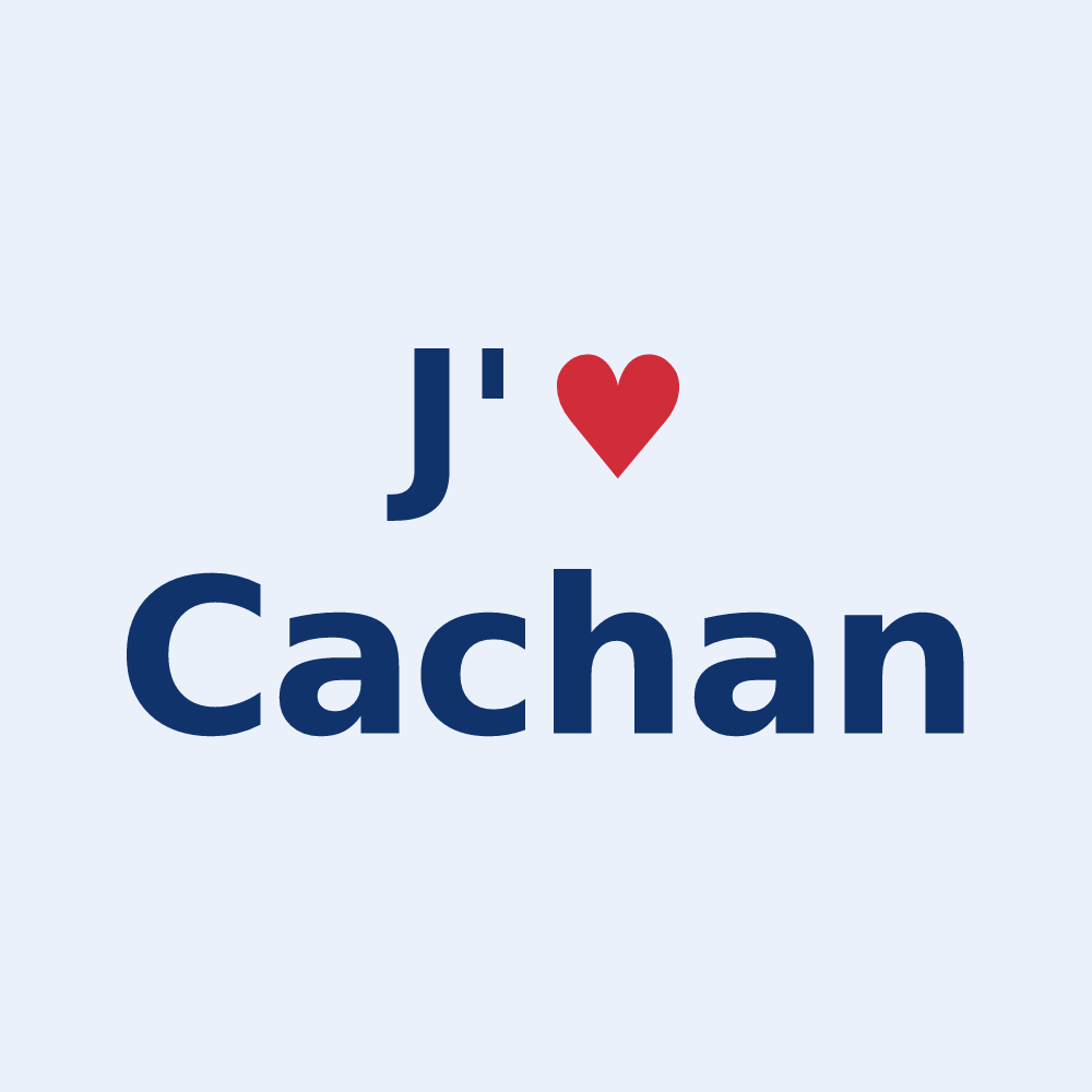 Sticker personnalisé Cachan — design J'aime Cachan