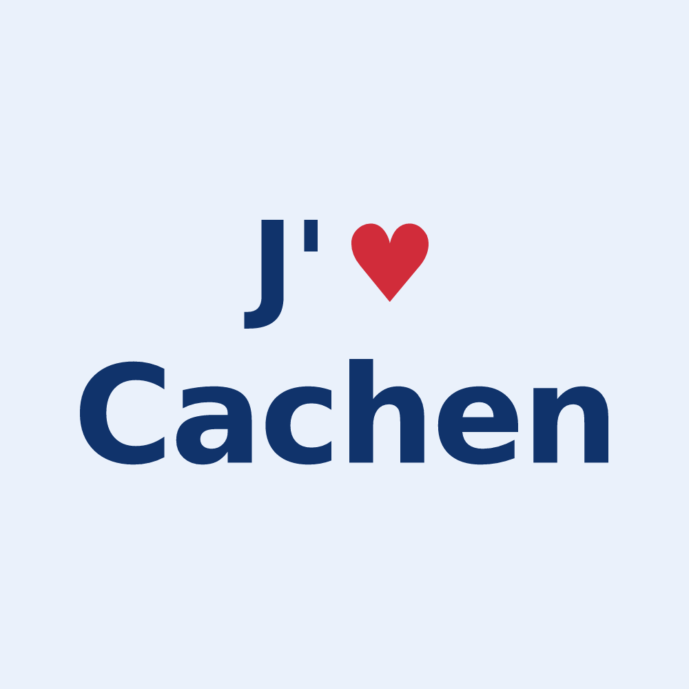 Sticker personnalisé Cachen — design J'aime Cachen
