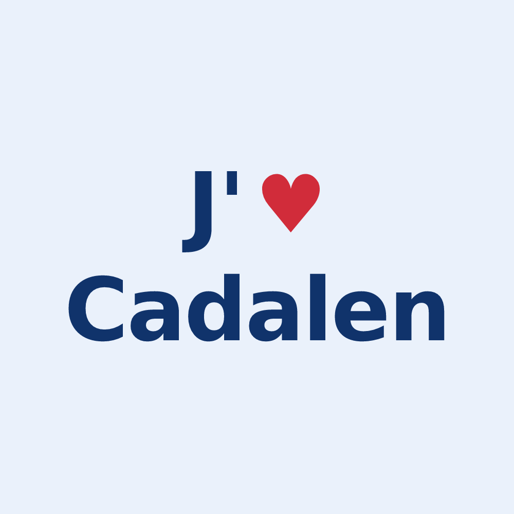 Sticker personnalisé Cadalen — design J'aime Cadalen