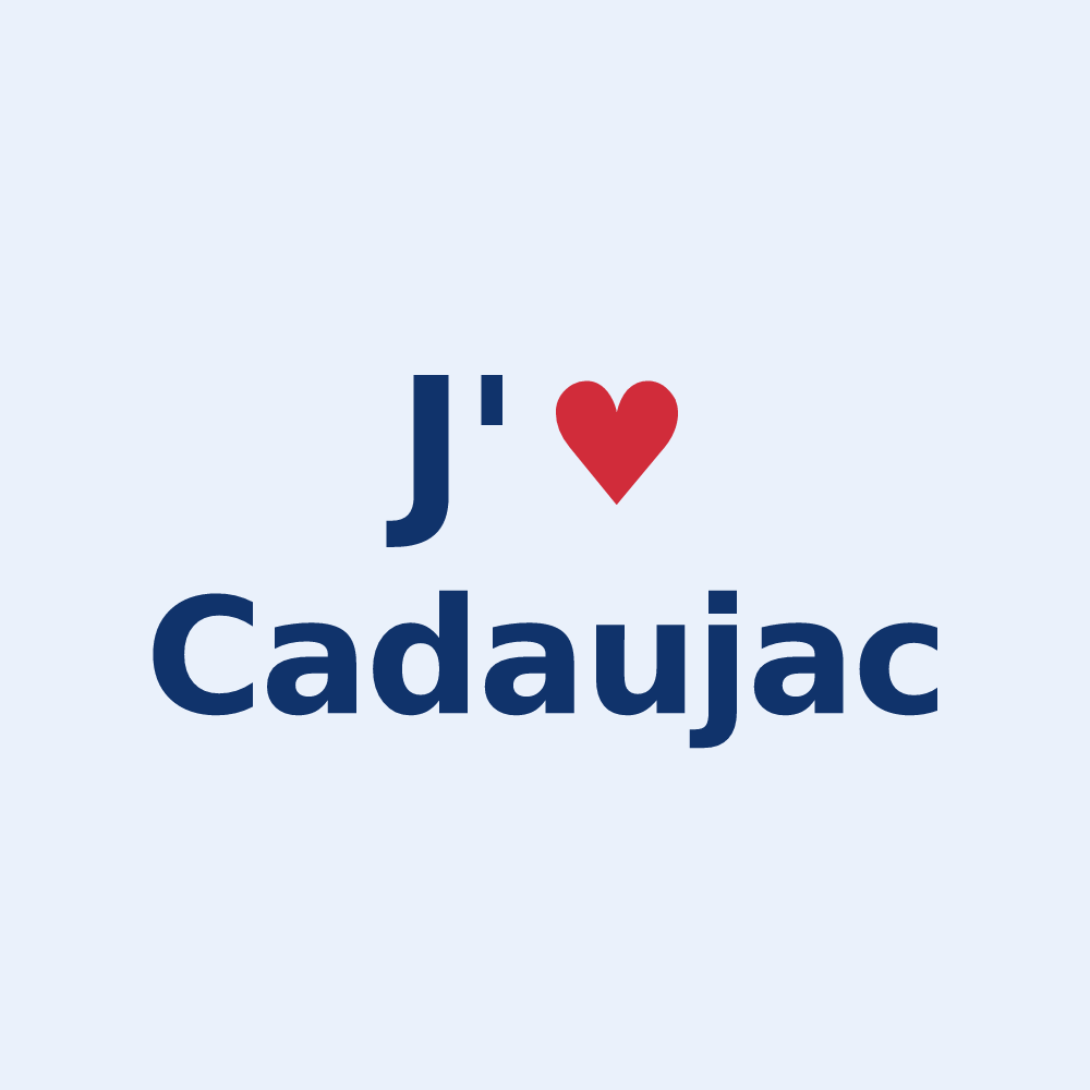 Sticker personnalisé Cadaujac — design J'aime Cadaujac